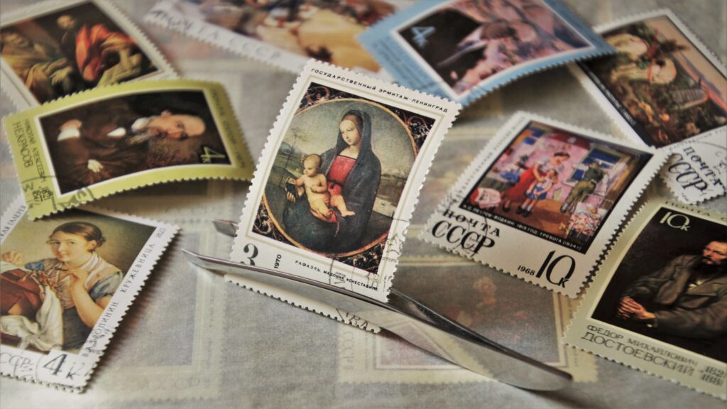 timbres de toutes les couleurs